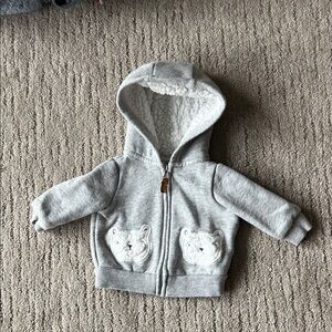 Carter's Gray Hoodie with Bear Pockets